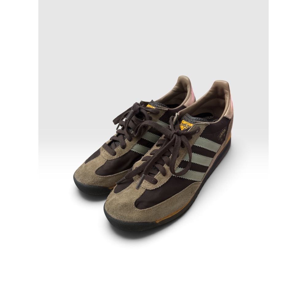 Adidas SL 72 Brown Tan Blue Retro Running Sneakers Low Top Mens Shoes